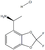 (S)-1-(2,2-二氟苯并[d][1,3]间二氧杂环戊烯-4-基)乙胺盐酸盐结构式