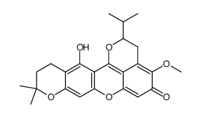13-Hydroxy-2-isopropyl-4-methoxy-10,10-dimethyl-2,3,11,12-tetrahydro-10H-1,7,9-trioxa-benzo[de]naphthacen-5-one结构式