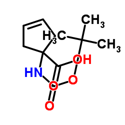 1-((叔丁氧羰基)氨基)环戊-3-烯羧酸结构式