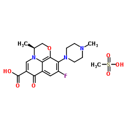 甲磺酸左旋氧氟沙星结构式