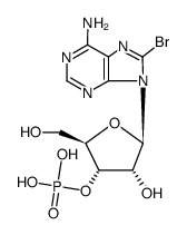 8-bromoadenosine-3'-monophosphate Structure