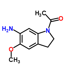1-(6-Amino-5-methoxyindolin-1-yl)ethanone Structure