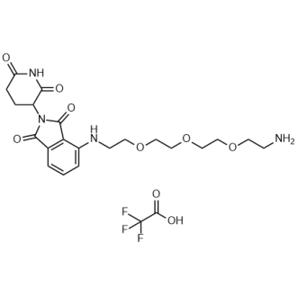 Pomalidomide-PEG3-C2-NH2 (TFA) Structure