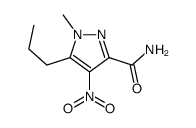 1-甲基-4-硝基-5-丙基-1H-吡唑-3-羧酰胺结构式