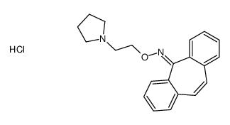 N-(2-pyrrolidin-1-ium-1-ylethoxy)dibenzo[1,2-a:1',2'-e][7]annulen-11-imine,chloride Structure