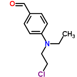 N-乙基-N-氯乙基-4-氨基苯甲醛结构式