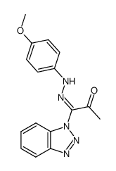 1-benzotriazol-1-yl-1-[(p-methoxyphenyl)hydrazono]propan-2-one Structure