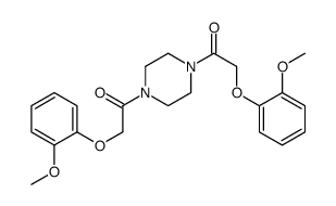 2-(2-methoxyphenoxy)-1-[4-[2-(2-methoxyphenoxy)acetyl]piperazin-1-yl]ethanone Structure