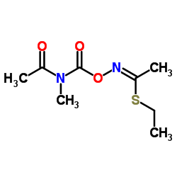 (1-ethylsulfanylethylideneamino) N-acetyl-N-methyl-carbamate结构式