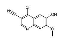 3-Quinolinecarbonitrile, 4-chloro-6-hydroxy-7-Methoxy- Structure