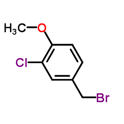 4-溴甲基-2-氯-1-甲氧基苯结构式