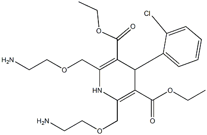 diethyl 2,6-bis((2-aminoethoxy)methyl)-4-(2-chlorophenyl)-1,4-dihydropyridine-3,5-dicarboxylate Structure
