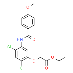 ETHYL 2-(2,4-DICHLORO-5-[(4-METHOXYBENZOYL)AMINO]PHENOXY)ACETATE结构式