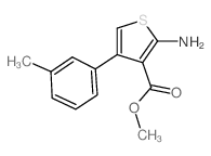2-氨基-4-(3-甲基苯基)噻吩-3-羧酸甲酯结构式