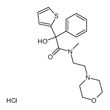 Phenyl-2 alpha-thienyl-2 hydroxy-2 N-(morpholino-2 ethyl)N-methylaceta mide chlorhydrate结构式