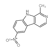 1-methyl-6-nitro-9H-pyrido[3,4-b]indole结构式