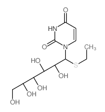 D-Glucitol,1-C-(3,4-dihydro-2,4-dioxo-1(2H)-pyrimidinyl)-1-S-ethyl-1-thio- (9CI)结构式