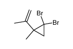 1,1-dibromo-2-isopropenyl-2-methylcyclopropane结构式