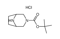 tert-Butyl 3,8-diazabicyclo[3.2.1]octane-3-carboxylate Hydrochloride结构式