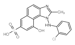 1-(2-chloroanilino)-9-hydroxy-2-methyl-1H-naphth[1,2-d]imidazole-7-sulphonic acid Structure