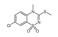 7-chloro-4-methyl-3-methylsulfanyl-4H-1,2,4-benzothiadiazine 1,1-dioxide结构式