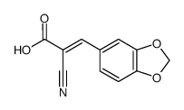 2-cyano-3-(3',4'-methylenedioxy-1'-phenyl)acrylic acid结构式