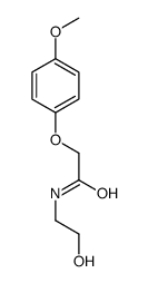 N-(2-hydroxyethyl)-2-(4-methoxyphenoxy)acetamide Structure