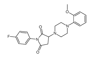 1-(4-fluorophenyl)-3-[4-(2-methoxyphenyl)piperazin-1-yl]pyrrolidine-2,5-dione结构式