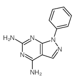 1H-Pyrazolo[3,4-d]pyrimidine-4,6-diamine,1-phenyl- structure