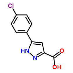 5-(4-氯苯基)-1H-吡唑-3-羧酸结构式