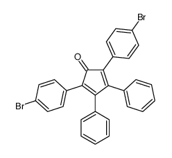 2,5-双(4-溴苯基)-3,4-二苯基环戊-2,4-二烯酮结构式