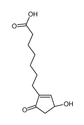(R)-(+)-3-羟基-5-氧代-1-环戊烯-1-庚酸结构式
