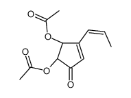 [(1R,5S)-5-acetyloxy-4-oxo-2-prop-1-enylcyclopent-2-en-1-yl] acetate Structure