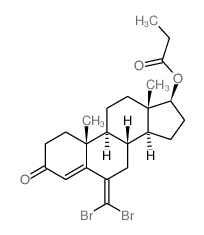 6- (Dibromomethylene)-17-.beta.-(1-oxo-propoxy)androst-4-en-3-one结构式