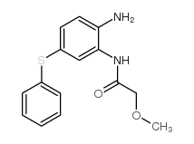 N-[2-氨基-5-(苯基硫代)苯基]-2-甲氧基乙酰胺结构式