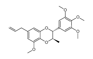 (2R)-2,3-Dihydro-5-methoxy-3β-methyl-7-(2-propenyl)-2α-(3,4,5-trimethoxyphenyl)-1,4-benzodioxin结构式