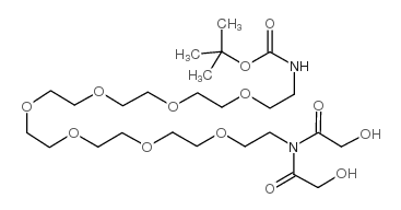 O-[2-(Boc-氨基)-乙基]-O'-[2-(二甘氨酰基-氨基)乙基]六甘醇结构式