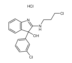 3-(m-Chlorophenyl)-2-(3-chloropropylamino)-3H-indol-3-ol hydrochloride Structure