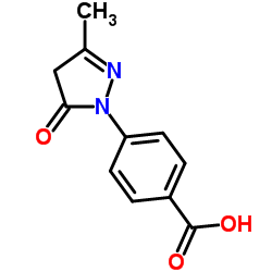 1-(4-羧基苯基)-3-甲基-5-吡唑酮结构式