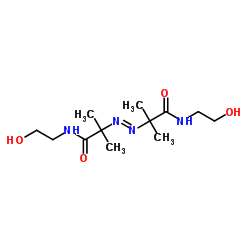 2,2'-(1,2-Diazenediyl)bis[N-(2-hydroxyethyl)-2-methylpropanamide structure