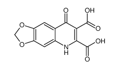 8-oxo-5H-[1,3]dioxolo[4,5-g]quinoline-6,7-dicarboxylic acid结构式