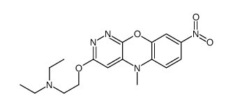 N,N-diethyl-2-(5-methyl-8-nitropyridazino[3,4-b][1,4]benzoxazin-3-yl)oxyethanamine Structure