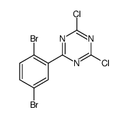 2,4-dichloro-6-(2,5-dibromophenyl)-1,3,5-triazine结构式