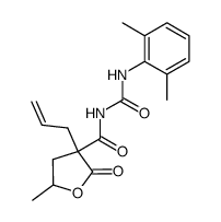 1-(3-Allyl-5-methyl-2-oxo-tetrahydro-furan-3-carbonyl)-3-(2,6-dimethyl-phenyl)-urea结构式