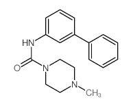 4-methyl-N-(3-phenylphenyl)piperazine-1-carboxamide结构式