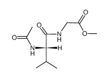 ((S)-2-Acetylamino-3-methyl-butyrylamino)-acetic acid methyl ester结构式