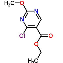4-氯-2-甲氧基嘧啶-5-羧酸乙酯(2-甲氧基-4-氯嘧啶-5-羧酸乙酯)结构式