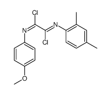 N'-(2,4-dimethylphenyl)-N-(4-methoxyphenyl)ethanediimidoyl dichloride Structure