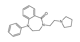 1-phenyl-4-(2-pyrrolidin-1-ylethyl)-2,3-dihydro-1,4-benzodiazepin-5-one Structure