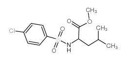 2-([(4-氯苯基)磺酰基]氨基)-4-甲基戊酸甲酯结构式